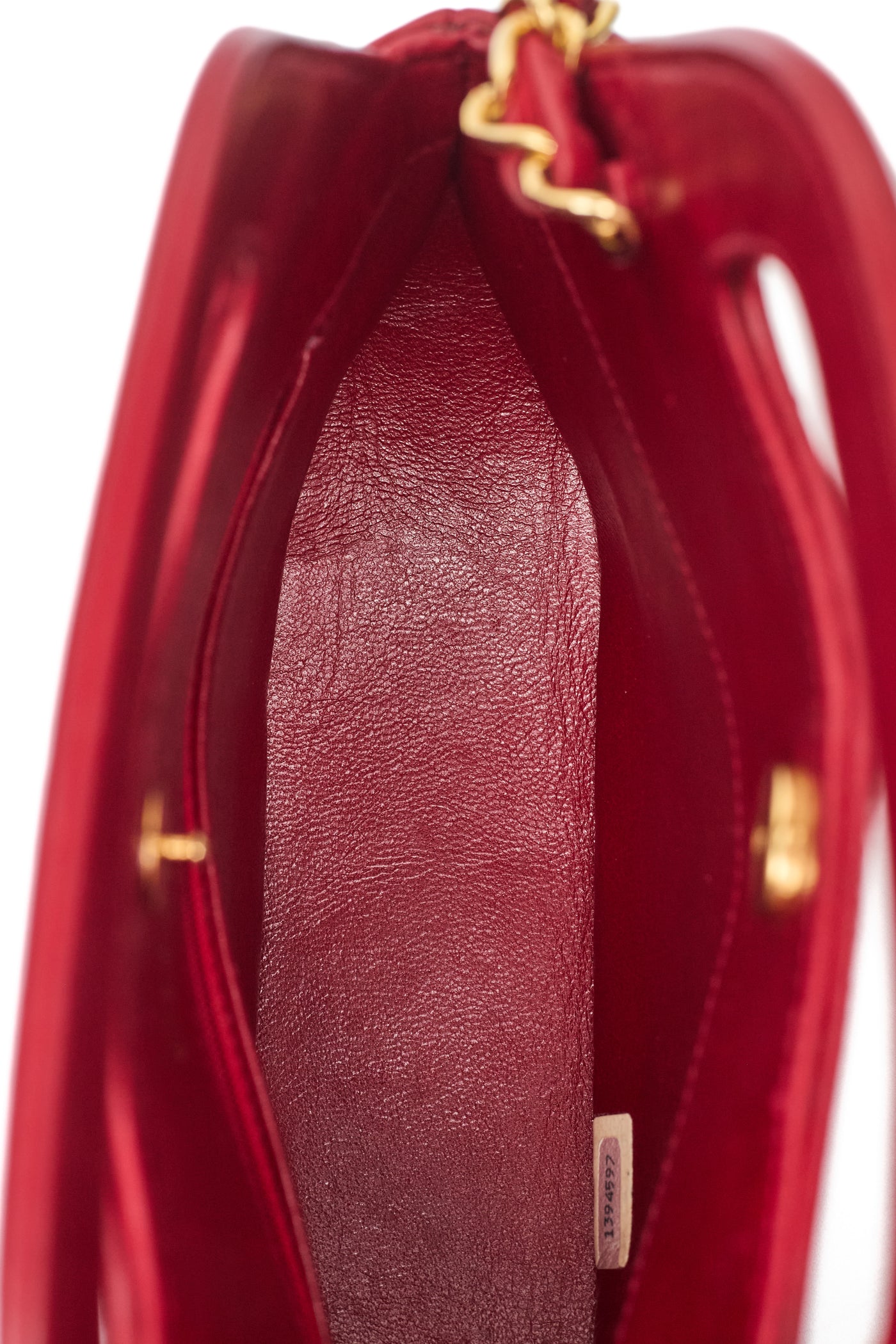Chanel Vintage Red Lambskin Mini Shopper Tote
