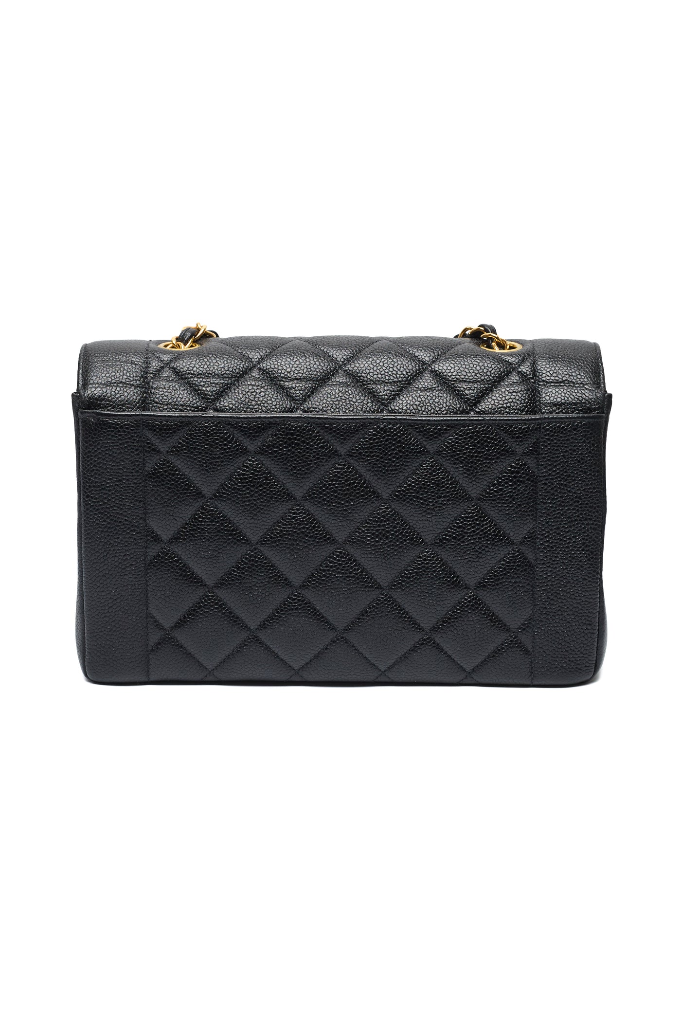 Chanel Rare Vintage Black Caviar Tall Diana