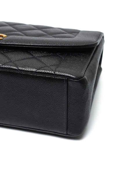 Chanel Rare Vintage Black Caviar Tall Diana