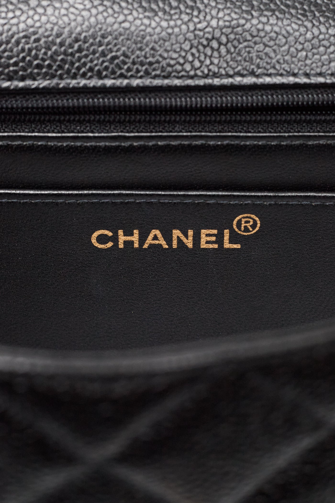 Chanel Rare Vintage Black Caviar Tall Diana