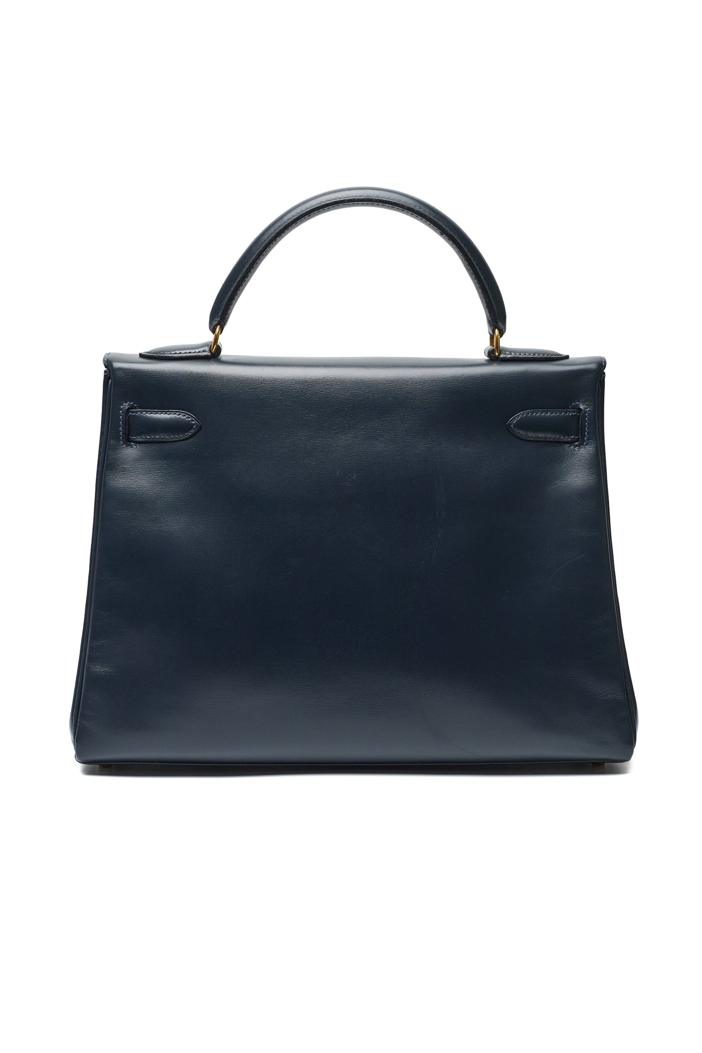 Hermes Vintage Blue Indigo Box Calf Kelly 32