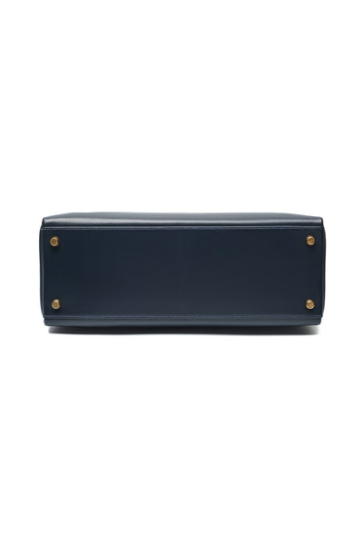 Hermes Vintage Blue Indigo Box Calf Kelly 32