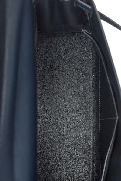 Hermes Vintage Blue Indigo Box Calf Kelly 32