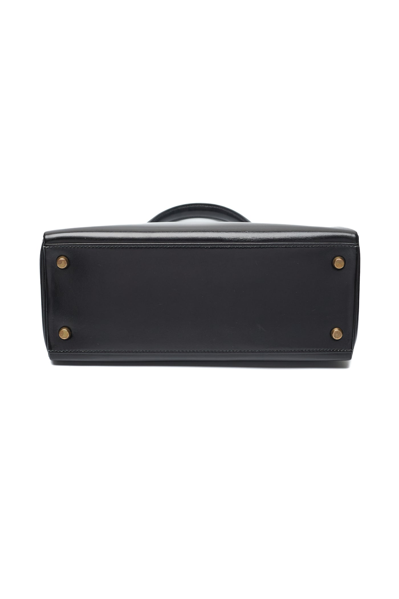 Hermes Vintage Black Box Calf Kelly 28