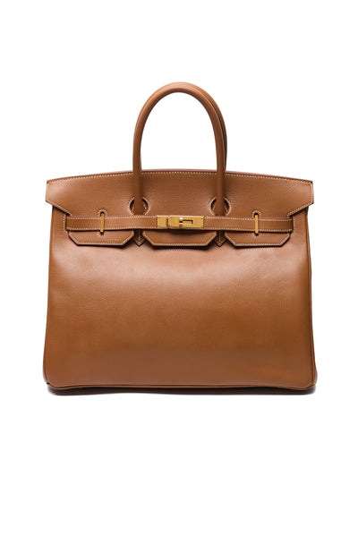 Hermes Vintage Gold Courchevel Birkin 35