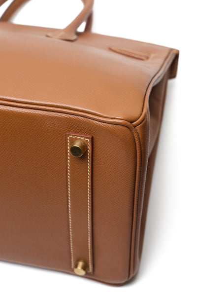 Hermes Vintage Gold Courchevel Birkin 35