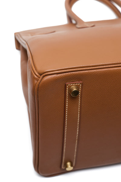 Hermes Vintage Gold Courchevel Birkin 35