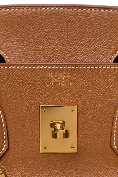 Hermes Vintage Gold Courchevel Birkin 35