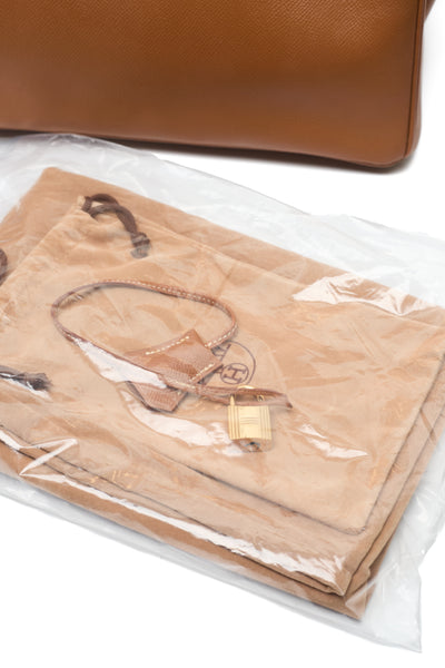 Hermes Vintage Gold Courchevel Birkin 35
