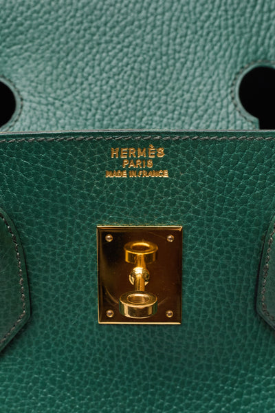 Hermes Vintage Green Ardennes Birkin 35