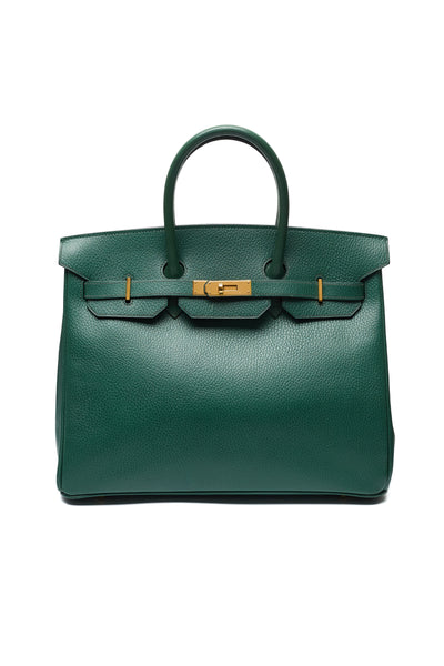 Hermes Vintage Green Ardennes Birkin 35