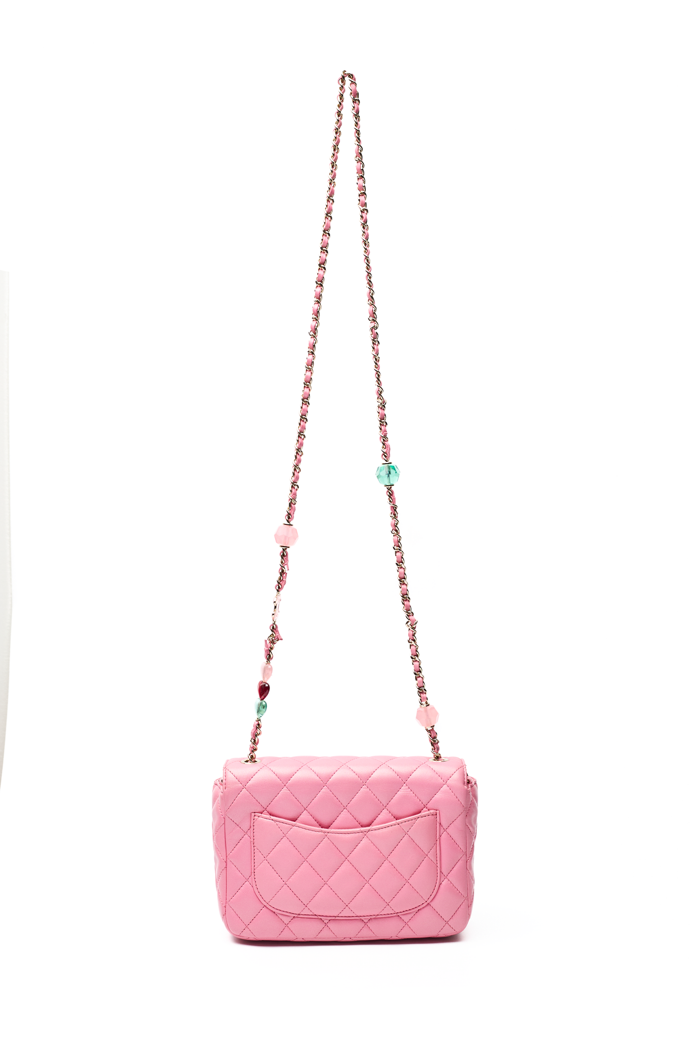 Chanel 2023 Iridescent Pink Lambskin Candy Heart CC Flap Bag