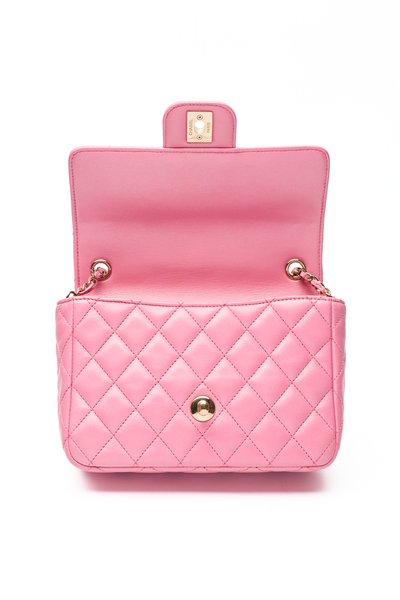 Chanel 2023 Iridescent Pink Lambskin Candy Heart CC Flap Bag