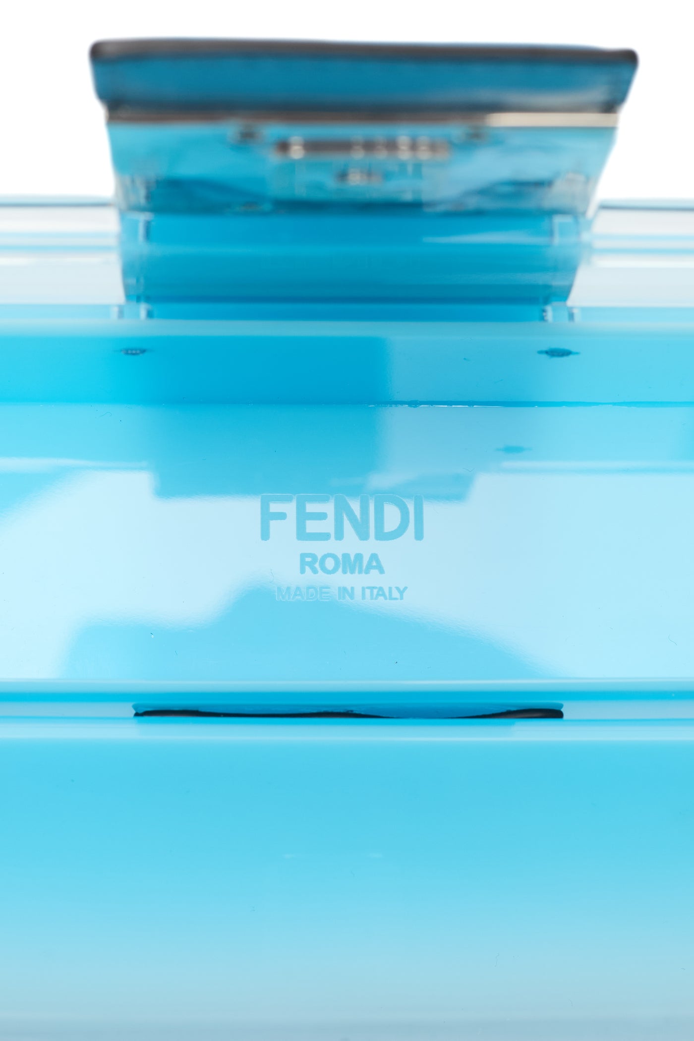 Fendi Blue Plexiglass Baguette Trunk