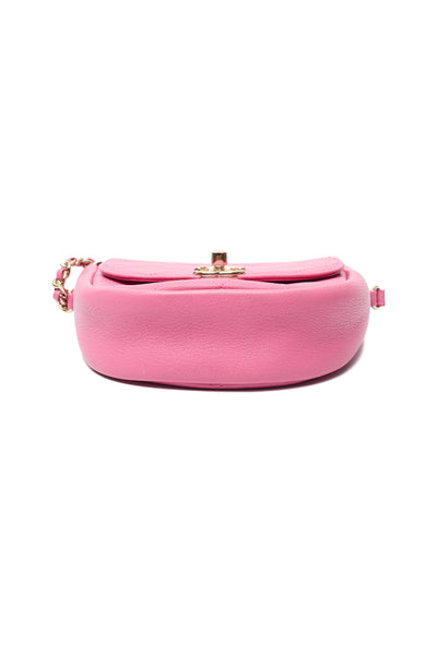 Chanel Pink Calfskin Crossbody Bag