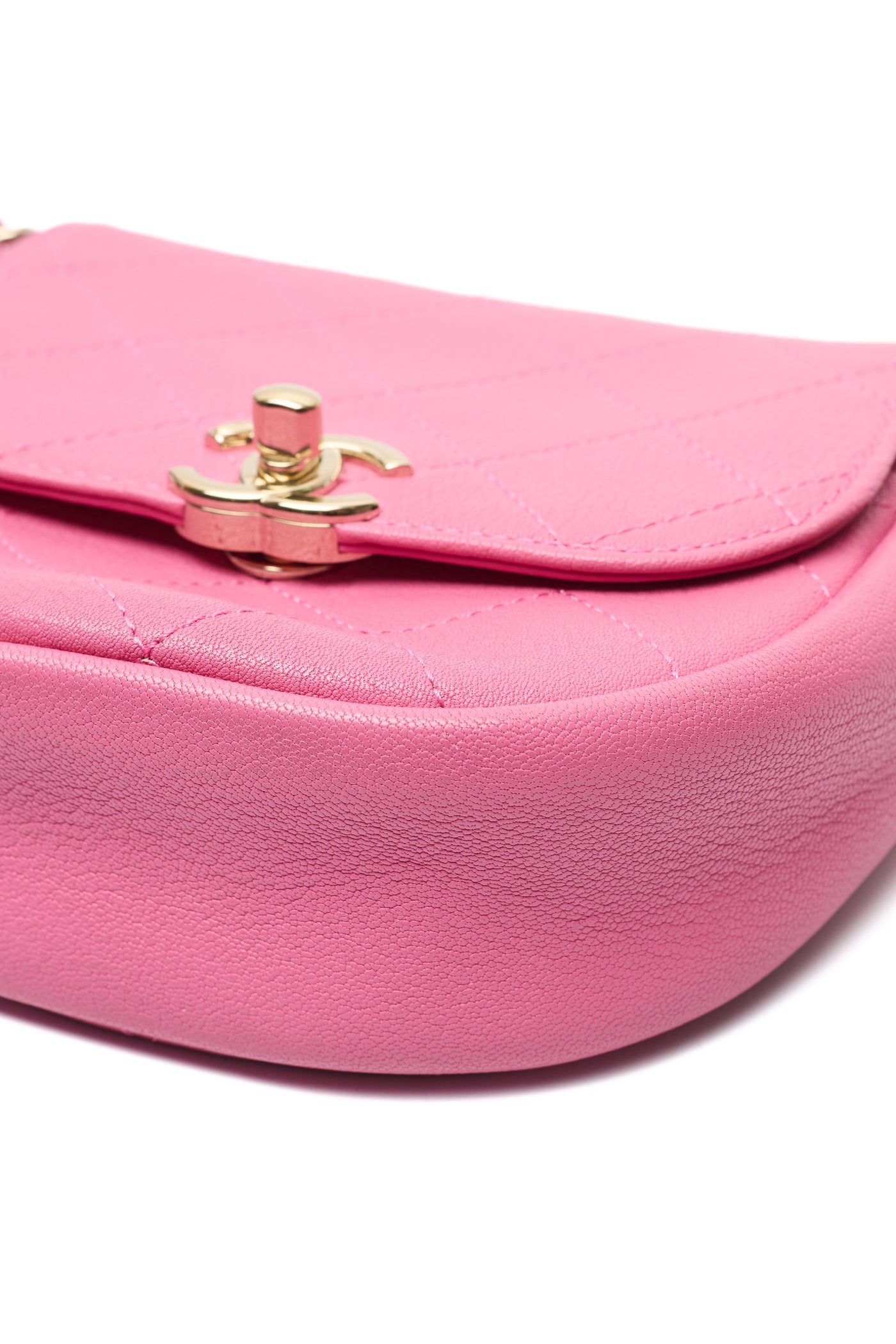 Chanel Pink Calfskin Crossbody Bag