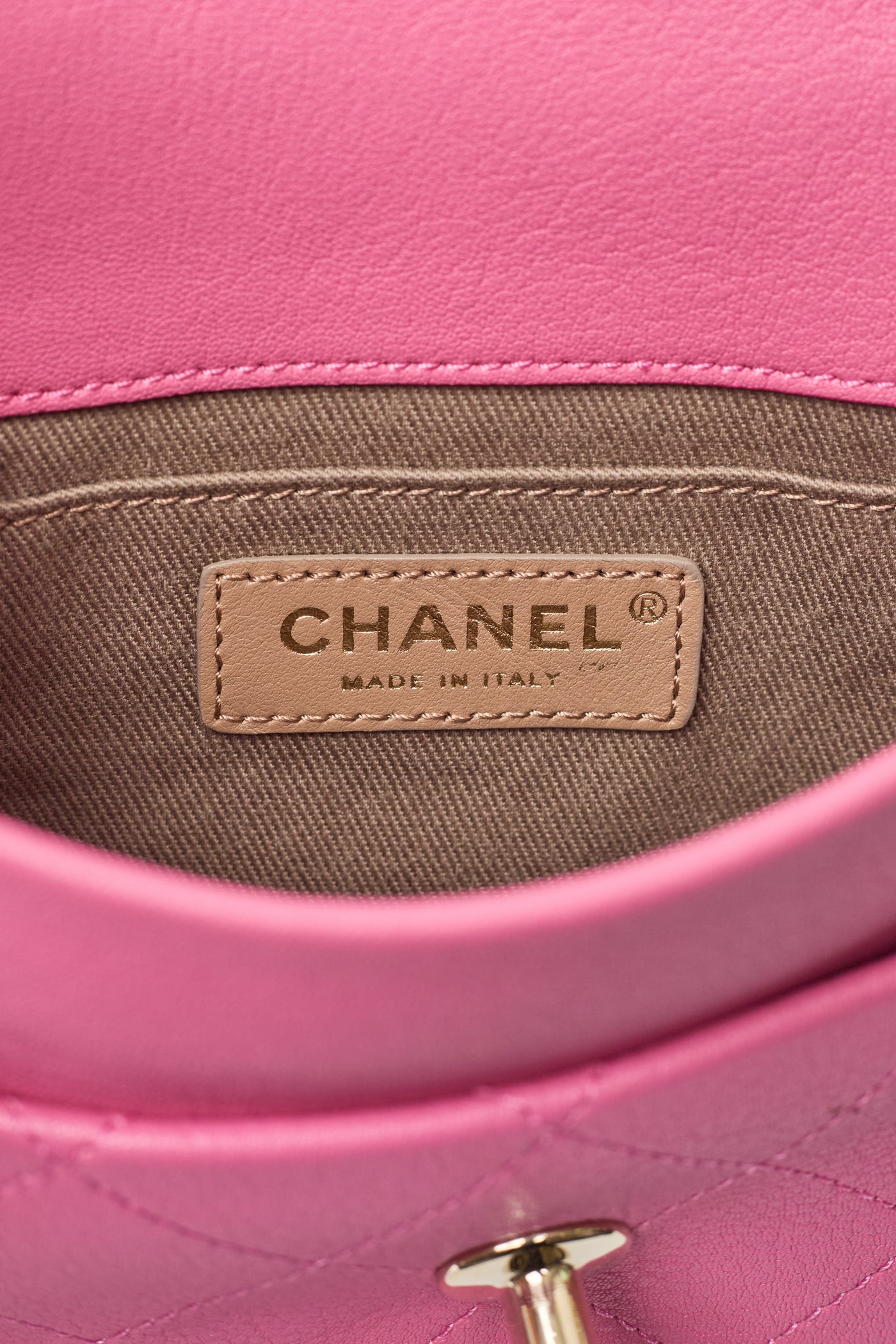 Chanel Pink Calfskin Crossbody Bag
