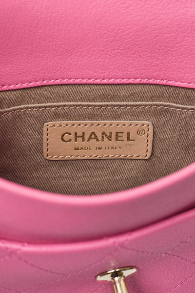 Chanel Pink Calfskin Crossbody Bag