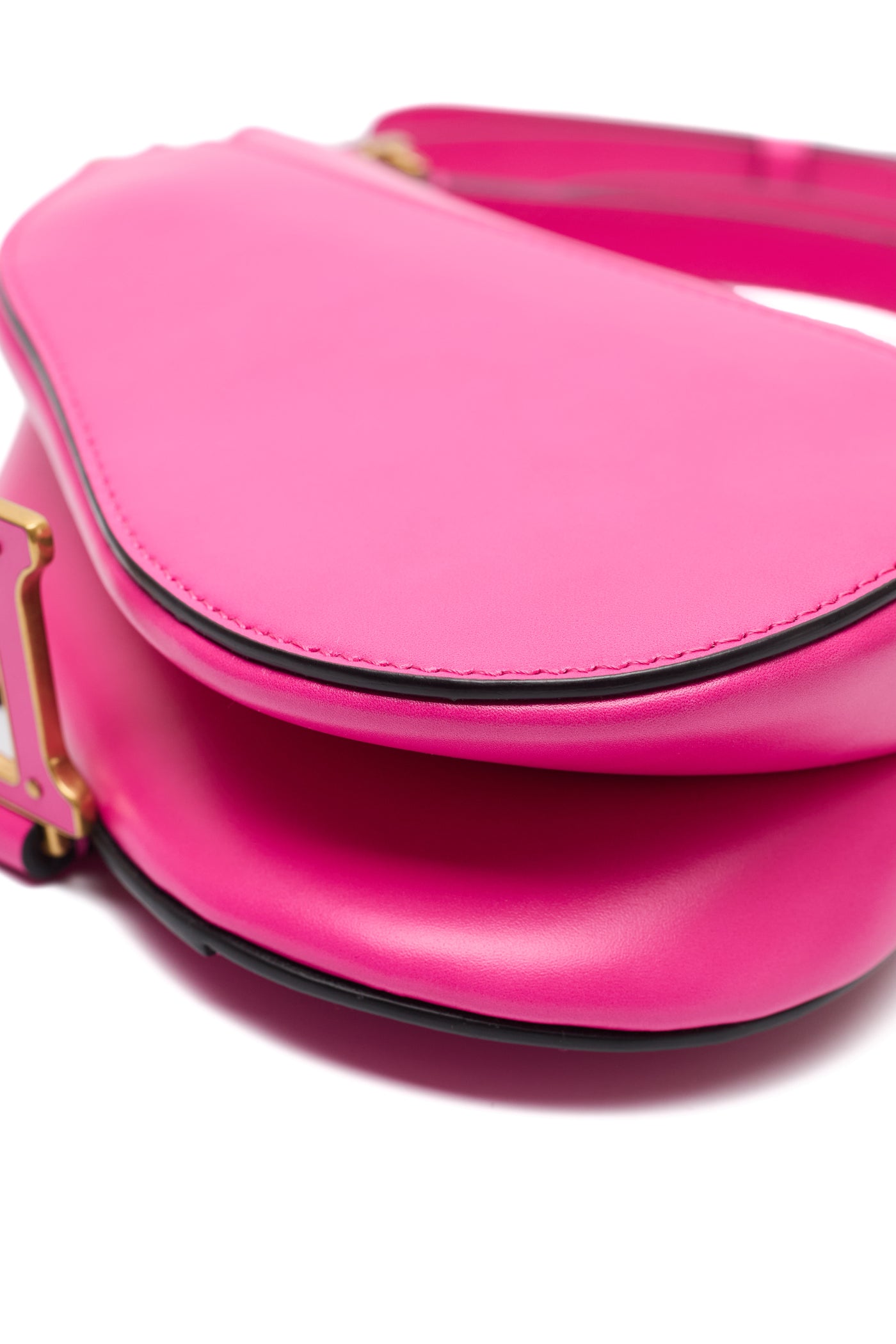 Christian Dior Hot Pink Calfskin Mini Saddle Bag