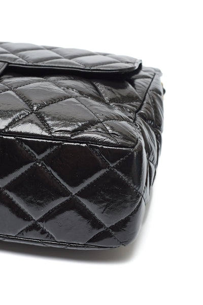 Chanel Black Crinkled Calfskin Hobo Bag