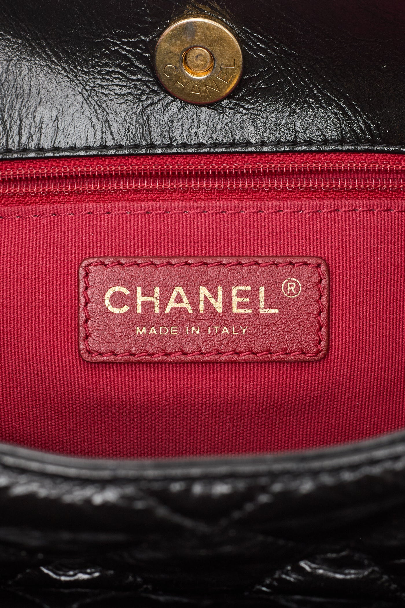 Chanel Black Crinkled Calfskin Hobo Bag