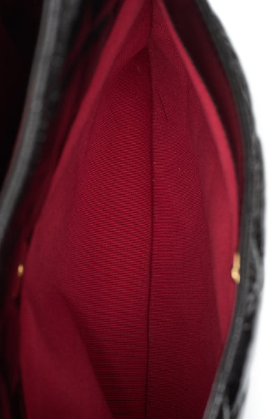Chanel Black Crinkled Calfskin Hobo Bag
