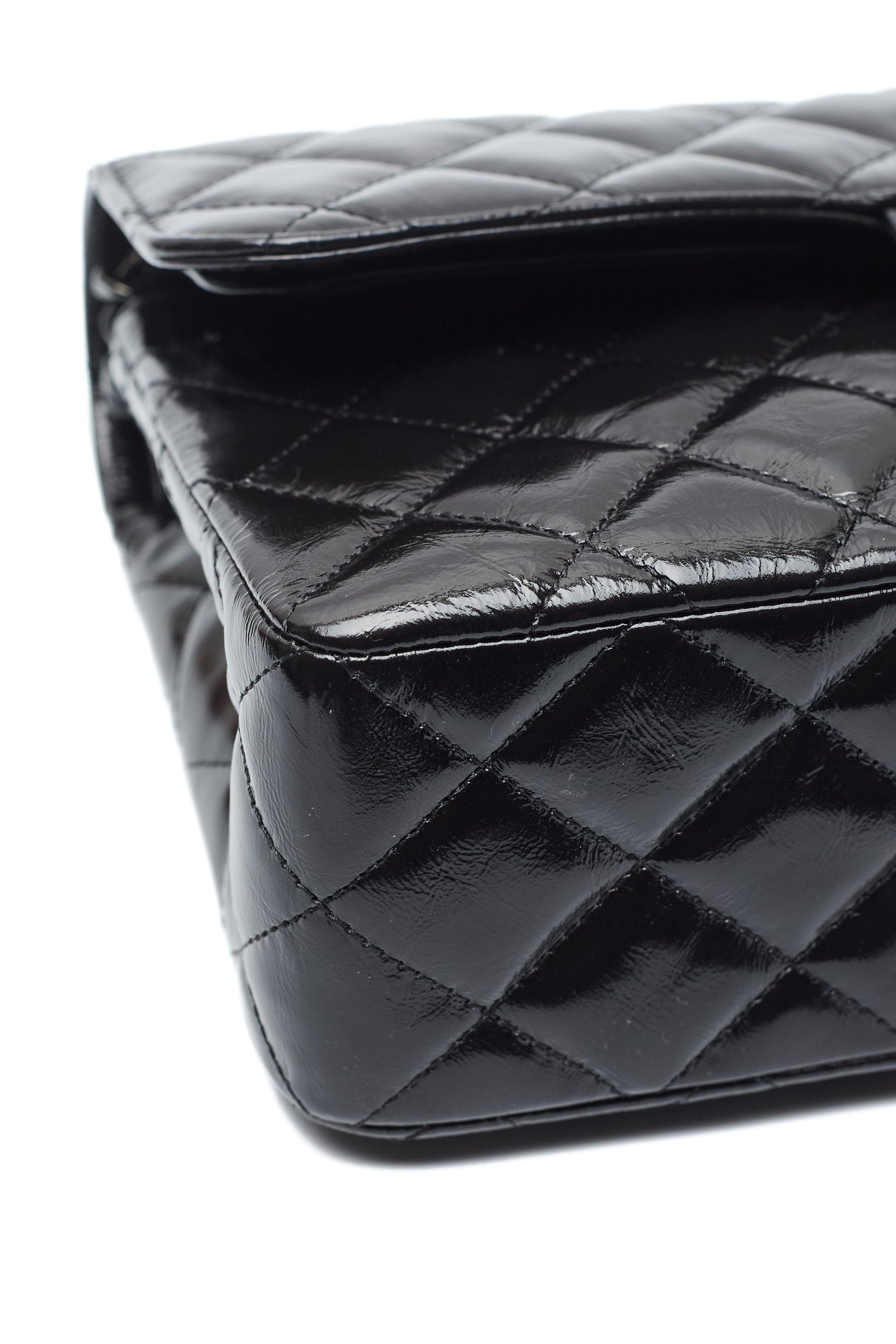 Chanel Rare So Black Crinkled Calfskin Classic Small Double Flap