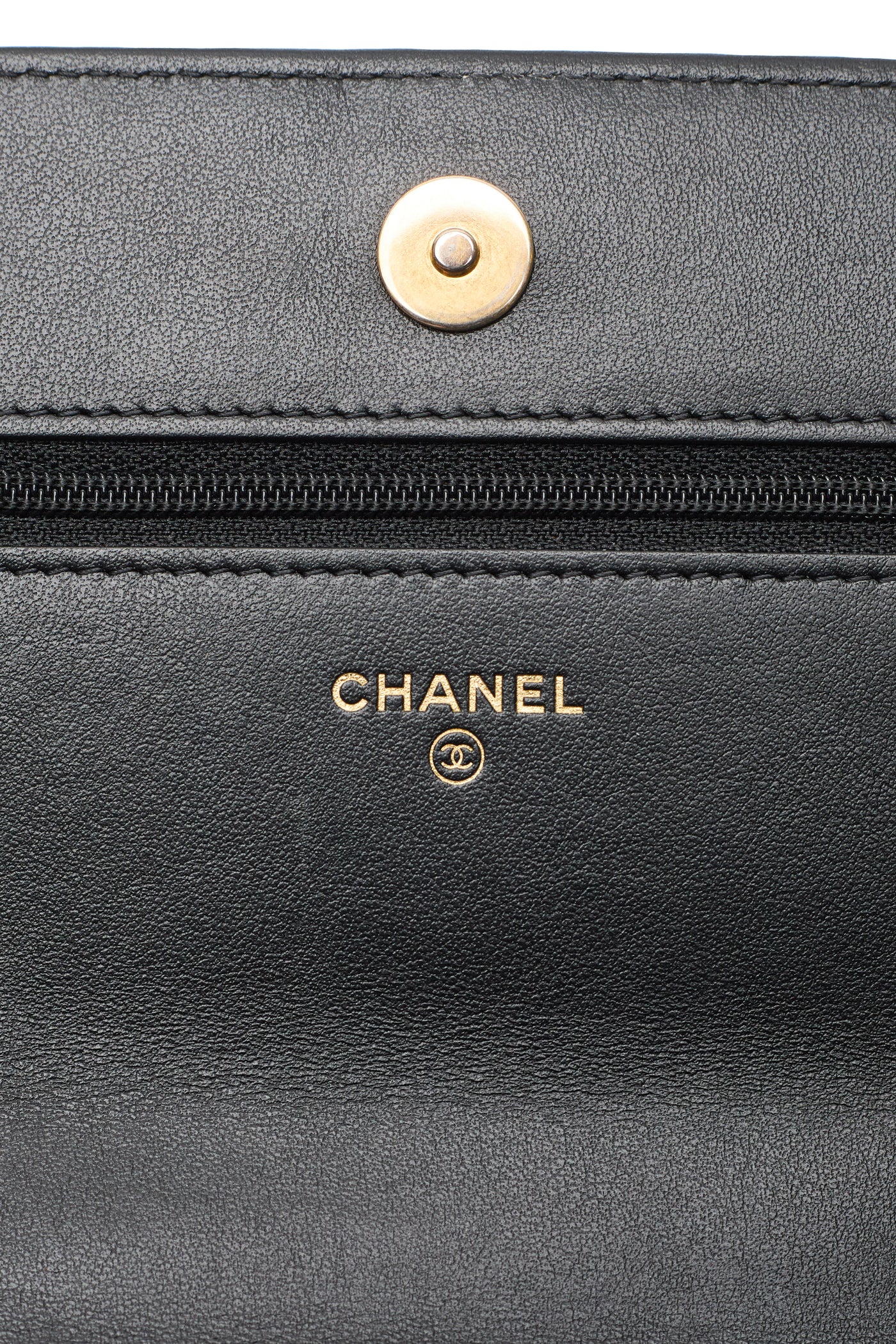 Chanel Black Caviar Boy Wallet on Chain