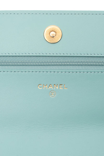 Chanel Blue Lambskin 19 Wallet on Chain