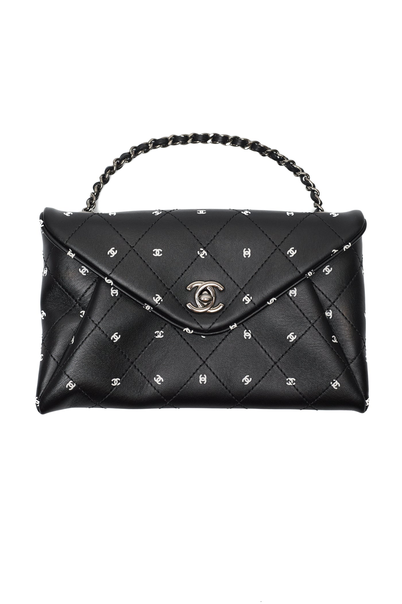 Chanel Envelope Clutch with Chain CC Printed Lambskin