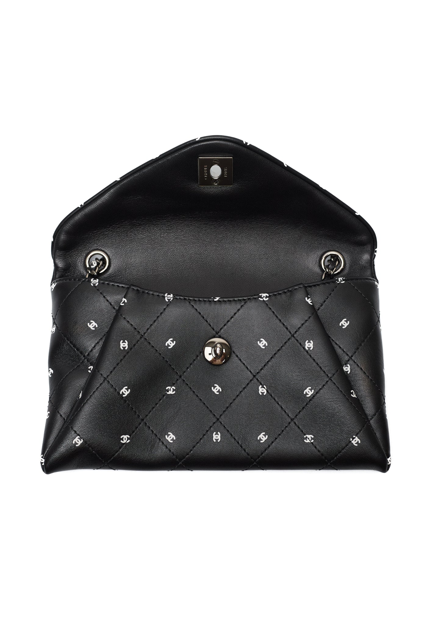 Chanel Envelope Clutch with Chain CC Printed Lambskin