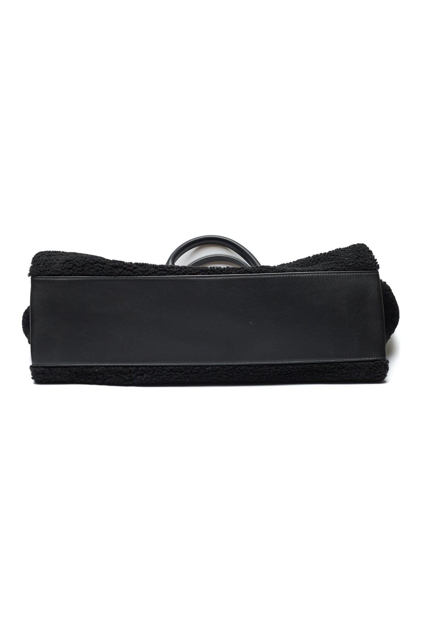Chanel Black Shearling Large Deauville
