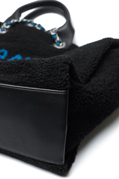 Chanel Black Shearling Large Deauville