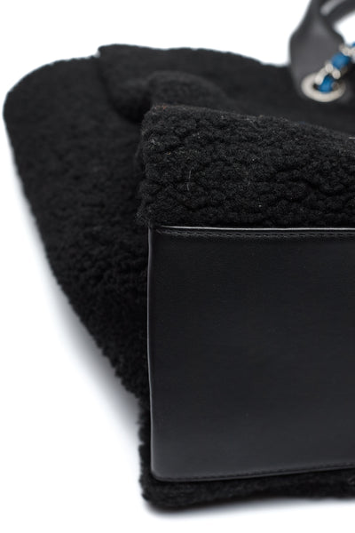Chanel Black Shearling Large Deauville