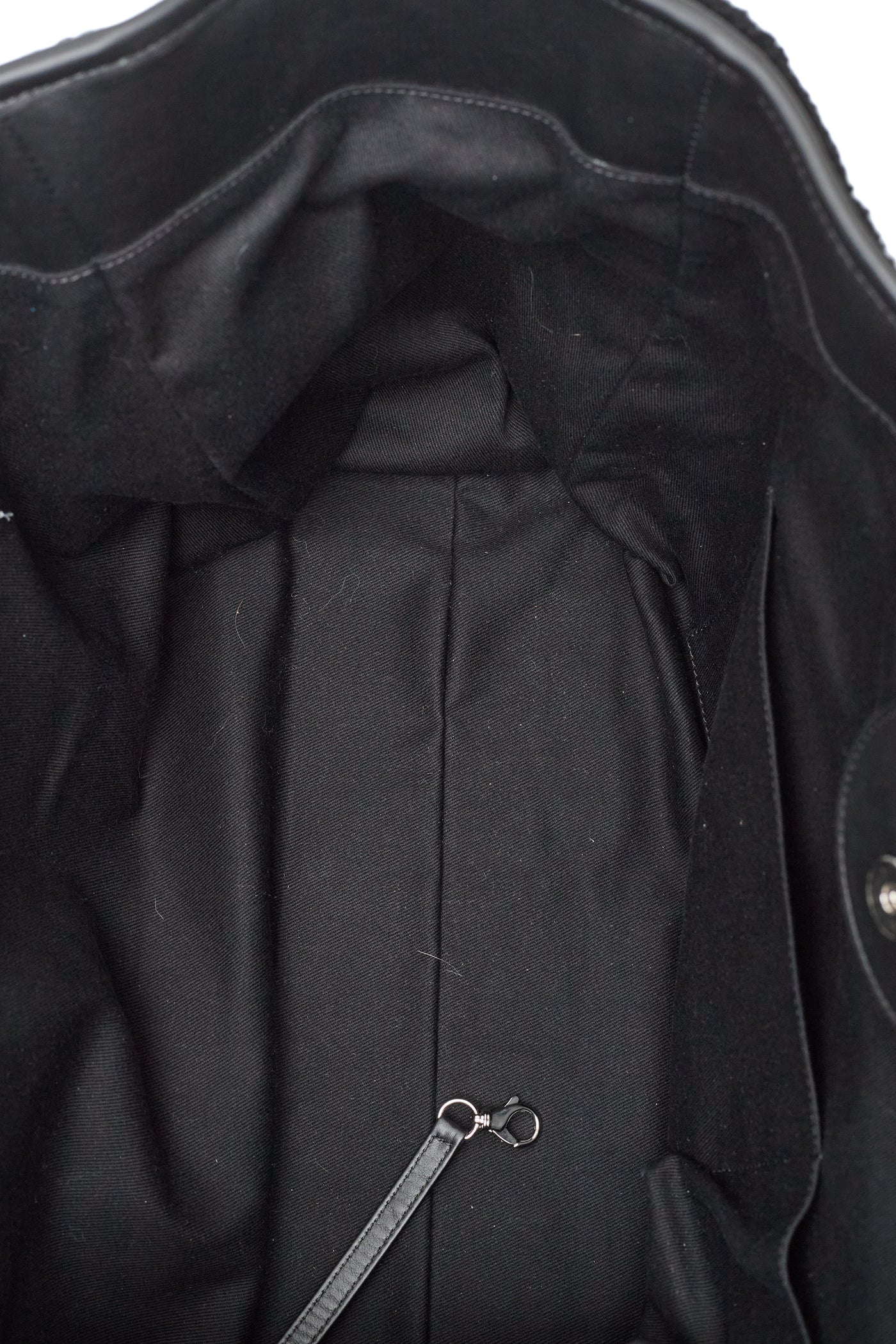 Chanel Black Shearling Large Deauville