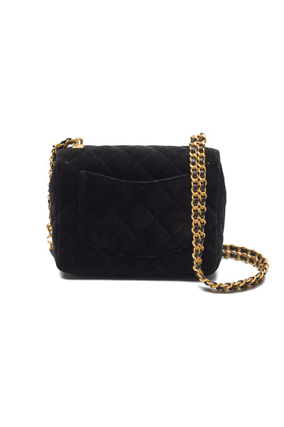 Chanel Double Chain Velvet Mini Flap Bag