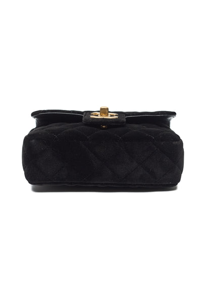 Chanel Double Chain Velvet Mini Flap Bag