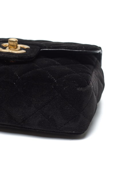 Chanel Double Chain Velvet Mini Flap Bag