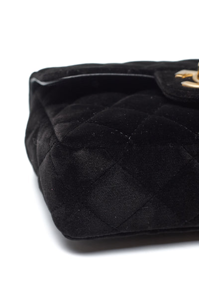 Chanel Double Chain Velvet Mini Flap Bag