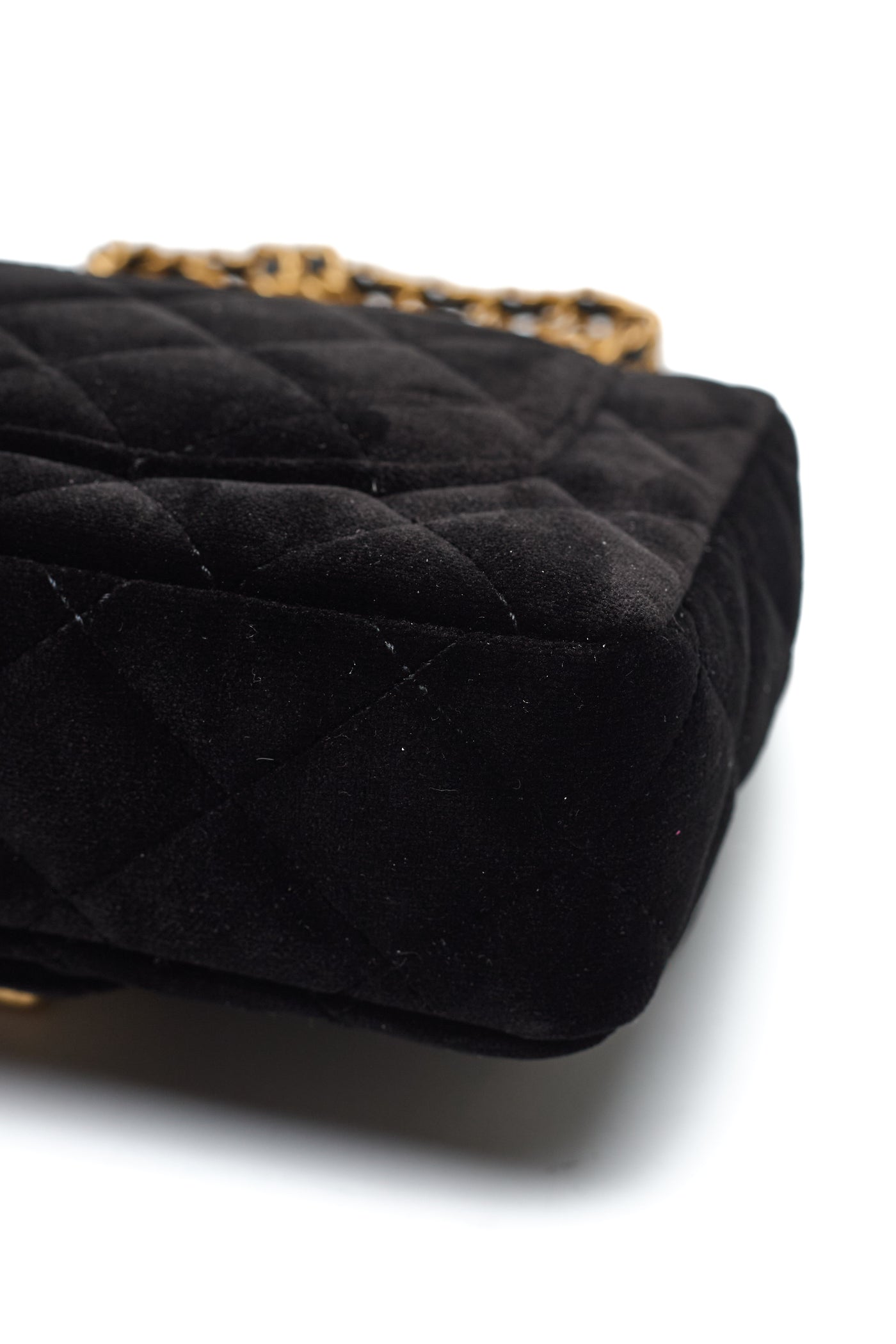 Chanel Double Chain Velvet Mini Flap Bag