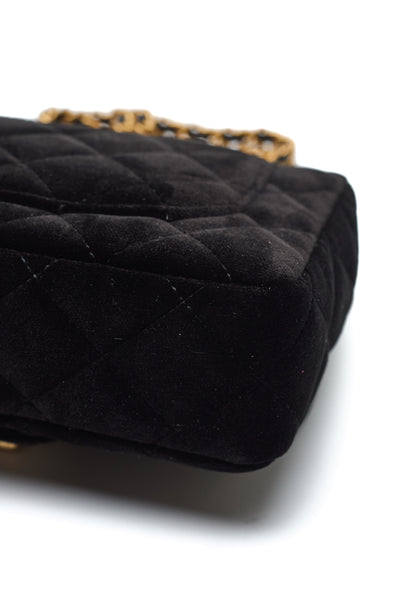 Chanel Double Chain Velvet Mini Flap Bag