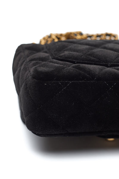 Chanel Double Chain Velvet Mini Flap Bag