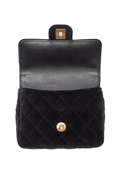 Chanel Double Chain Velvet Mini Flap Bag