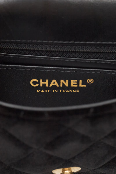 Chanel Double Chain Velvet Mini Flap Bag