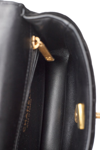 Chanel Double Chain Velvet Mini Flap Bag
