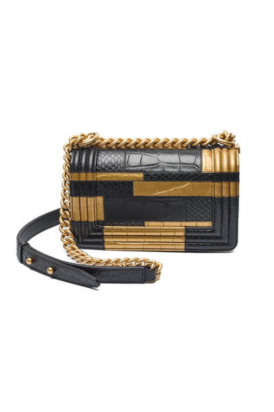 Chanel 2019 Pre-Fall Metier D'Arts Egyptian Collection Croc Embossed Small Boy Bag