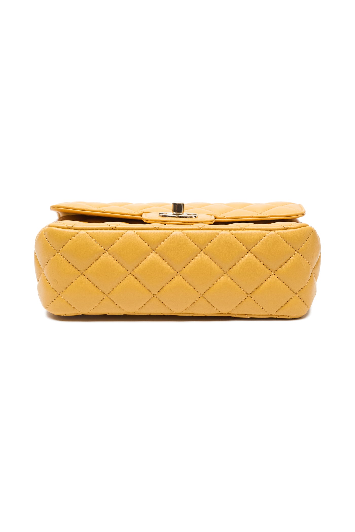 Chanel Yellow Lambskin Crystal Two Way Bag