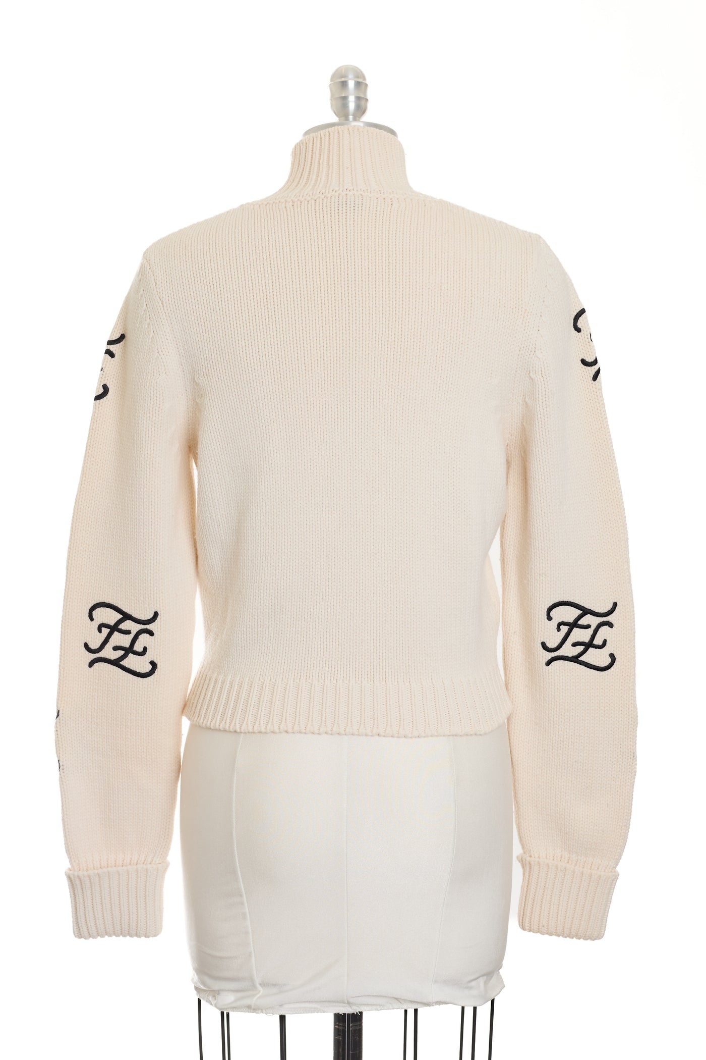 Fendi Cream Monogram Turtleneck
