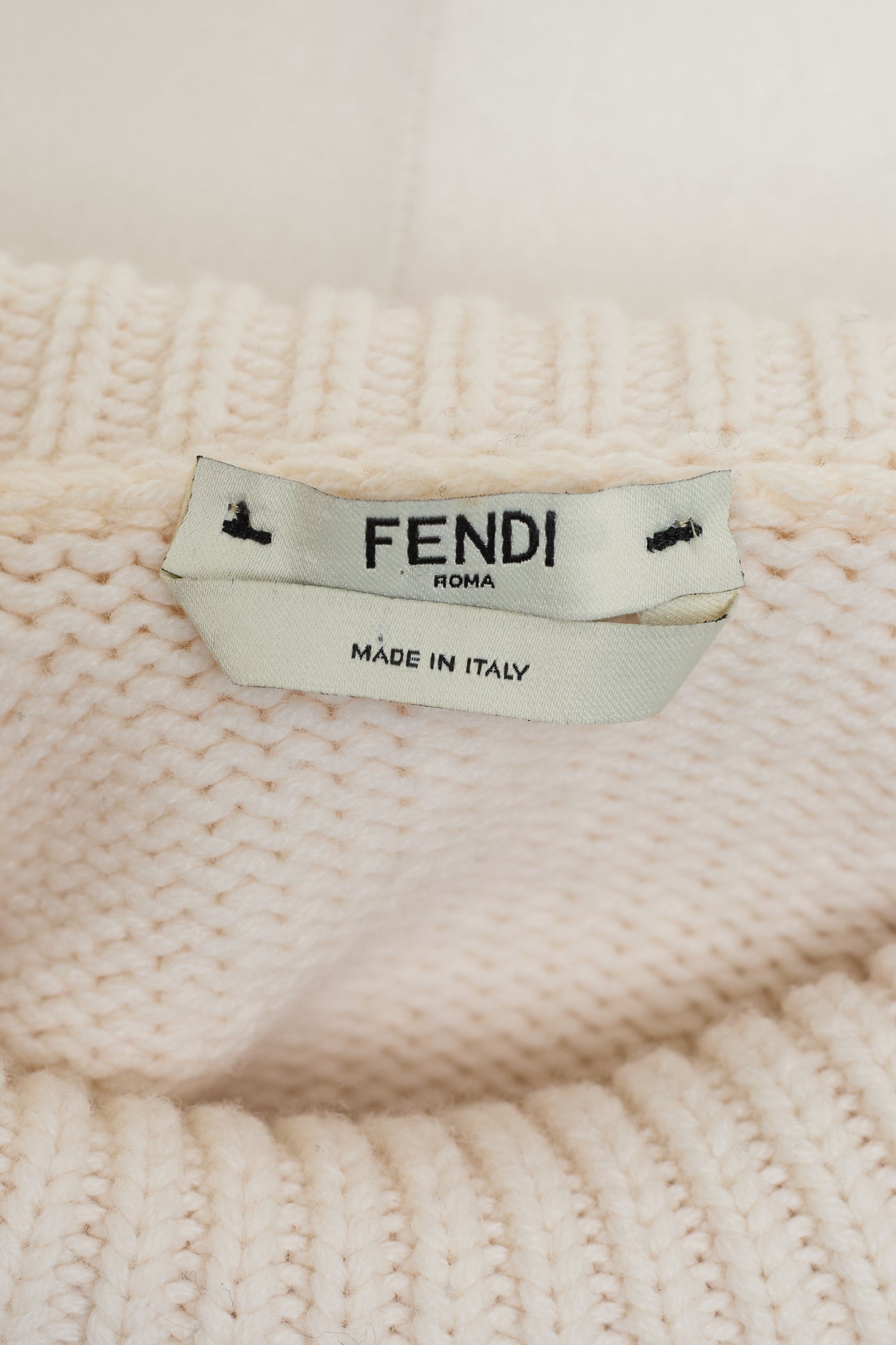 Fendi Cream Monogram Turtleneck