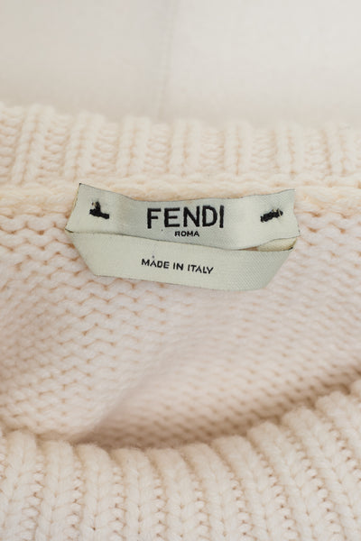 Fendi Cream Monogram Turtleneck